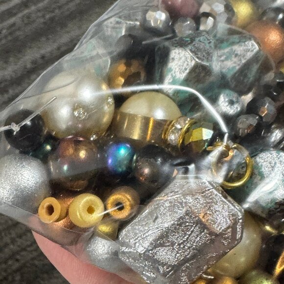 Metallic & Gemstone Bead Grab Bag – 11 oz Mixed Jewelry-Making Beads - Picture 7 of 9